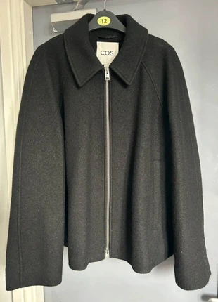 Black COS oversized boiled wool jacket, brand: COS, condition: New without tags, size: 10 / M, $28.00, $30.10 includes Buyer Protection