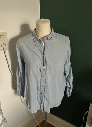 H&M Bluse | dünn | hellblau | oversized | Größe 38, marque: H&M, état: Très bon état, taille: M / 38 / 10, 3,00 €, 3,85 € Protection acheteurs incluse