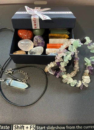 Crystal Gift Box – Mixed Gemstones, Bracelets & Pendant Necklace, brand: Crystal, condition: New with tags, £12.00, £13.30 includes Buyer Protection
