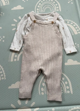 Fred & Flo Knitted Dungaree Outfit, brand: Fred & Flo, condition: Very good, size: 1-3 months / 56 cm, £1.50, £1.92 includes Buyer Protection