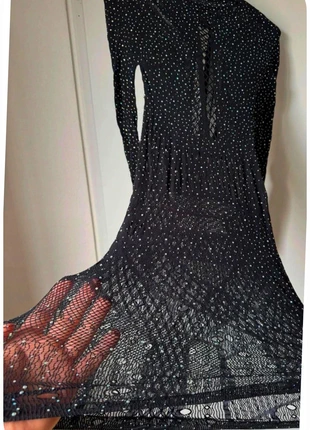 Robe noire brillante ajourée à strass  Dos lacé Effet seconde peau, marke: Je ne sais quoi, zustand: Neu, größe: S / 36 / 8, 10,00 €, 11,20 € inklusive Vinted-Käuferschutz