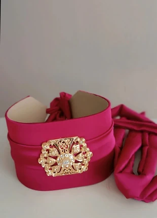 nouvelle ceinture neuve pour Caftan takchita Avec broche intégrée rose fushia et dorée, condition: Very good, size: Adjustable, €20.00, €21.70 includes Buyer Protection