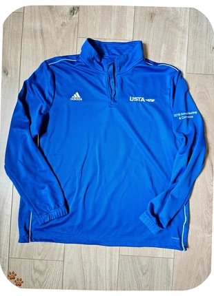 Sweat half zip adidas brodé tennis bleu taille L, brand: adidas, condizioni: Ottime, taglia: L, €14.90, €16.35 include la Protezione acquisti Pro