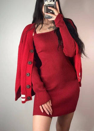 Ensemble robe maille rouge S kfashion coquette soft girl, marque: Boutique Parisienne, état: Très bon état, taille: S / 36 / 8, 20,00 €, 21,70 € Protection acheteurs incluse