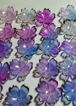 A583, lot de 25 perles, fleurs de Sakura 19mm, estado: Novo sem etiquetas, €3.00, €3.85 inclui Proteção do Comprador Pro