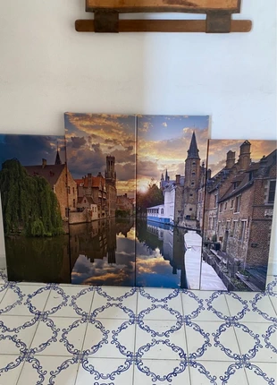 Set di 4 stampe da parete, Quadri moderni, Bruges, brand: no brand, condizioni: Ottime, €29.99, €32.19 include la Protezione acquisti