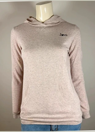 👚 Sweat à capuche rose clair “Love” Coton bio - taille S, merk: Love, staat: Veelgebruikt, maat: S / 36 / 8, € 2,90, € 3,75 inclusief Kopersbescherming
