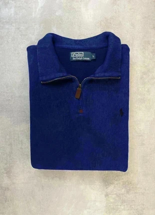 Pull Col Zippé Ralph Lauren bleu logo noir brodé L homme, merk: Ralph Lauren, staat: Heel goed, maat: L, € 52,00, € 55,30 inclusief Kopersbescherming