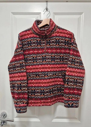American Eagle Outfitters Fair Isle Sherpa Fleece Pullover – XS Fits UK 10–12 Oversized, brand: American Eagle, condition: Very good, size: S / UK 8-10, £22.00, £23.80 includes Buyer Protection