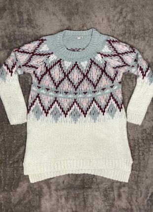 Pull Gris et Rose à motif Ethnic Vintage, marque: Merona, état: Bon état, taille: L / 40 / 12, 10,00 €, 11,20 € Protection acheteurs (Pro) incluse