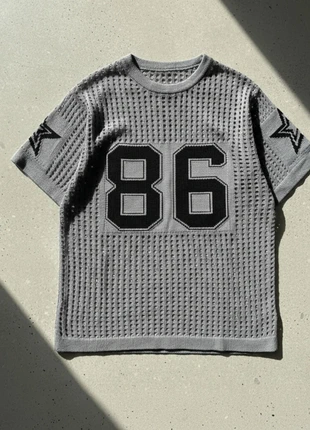 Maillot maille gris – style vintage sportif, condition: Very good, size: M, €44.90, €47.85 includes Buyer Protection