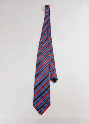 A803 - Gravata em Tons de Azul e Vermelho, Mystic, Muito Bom Estado | Men's Blue and Red Silk Tie, marca: Mystic, estado: Muito bom, €16.00, €17.50 inclui Proteção do Comprador