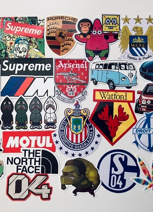 Stickers logo voetbal auto hypebeast decoratie laptop skateboard koelkast sticker pack, staat: Nieuw met prijskaartje, maat: Universeel, € 7,00, € 8,05 inclusief Kopersbescherming