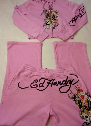 Ed Hardy Tracksuit Y2K Survêtement Hoodie Pantalon Set rose L, marque: Ed Hardy, état: Très bon état, taille: L / 40 / 12, 50,00 €, 53,20 € Protection acheteurs (Pro) incluse
