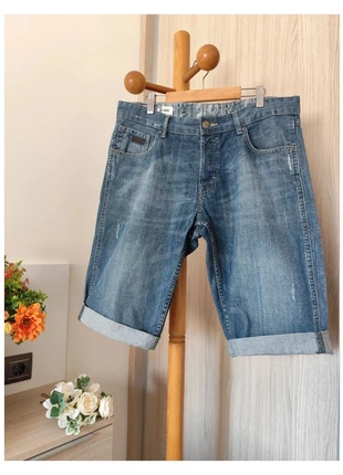 🌈Short vaquero hombre Springfield, merk: Springfield, staat: Heel goed, maat: W32 | FR 42, € 12,00, € 13,30 inclusief Kopersbescherming