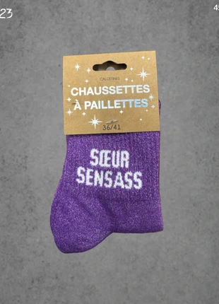 Chaussettes à paillettes neuve/femme-fille noel/couleurs-taille, merk: Fashion Style, staat: Heel goed, maat: Universeel, € 4,15, € 5,06 inclusief Kopersbescherming Pro