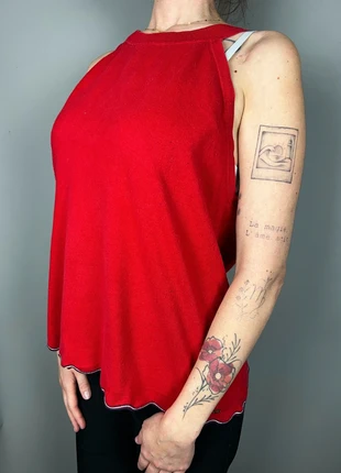 Débardeur Tommy Hilfiger rouge col américain logo métal - XL femme - coton LTH 532, marque: Tommy Hilfiger, état: Bon état, taille: XL / 42 / 14, 7,00 €, 8,05 € Protection acheteurs (Pro) incluse