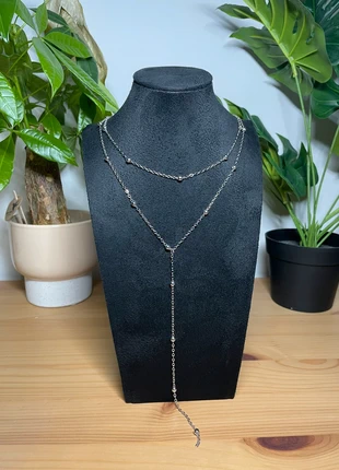 Collier double rang élégant argenté en acier inoxydable, brand: Tendance, condizioni: Ottime, €9.50, €10.68 include la Protezione acquisti