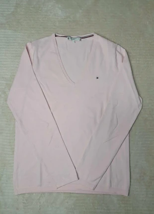 Pull col V rose femme S Tommy Hilfiger Logo brodé, brand: Tommy Hilfiger, condizioni: Ottime, taglia: S / IT 40 / EU 36, €11.00, €12.25 include la Protezione acquisti