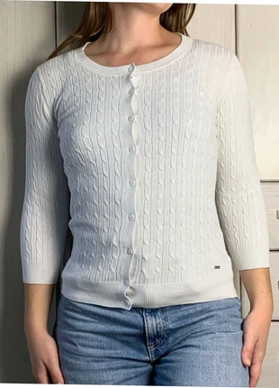 Cardigan Torsadé Blanc Femme Tommy Hilfiger - Taille S - Pima cotton, brand: Tommy Hilfiger, condition: Very good, size: S / 36 / 8, €20.00, €21.70 includes Buyer Protection Pro