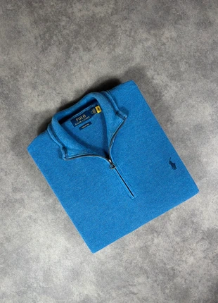 Half Zip 1/4 zip / Col Camionneur / Demi zipé Crewneck Sweat-shirt Ralph Lauren Bleu Taille XL, brand: Ralph Lauren, condition: Very good, size: XL, €59.90, €63.60 includes Buyer Protection