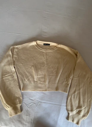 Pull Shein beige chic à manches bouffantes – S, marke: Shein, zustand: Sehr gut, größe: S / 36 / 8, 2,00 €, 2,80 € inklusive Vinted-Käuferschutz