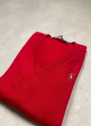 Pull à col V Ralph Lauren rouge femme taille L en laine, marque: Ralph Lauren, état: Bon état, taille: L / 40 / 12, 31,00 €, 33,25 € Protection acheteurs (Pro) incluse