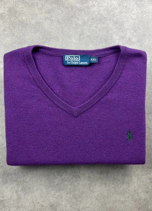 Pull col V Ralph Lauren Violet logo vert Homme | Taille XXL |, marque: Ralph Lauren, état: Très bon état, taille: XXL, 30,00 €, 32,20 € Protection acheteurs (Pro) incluse