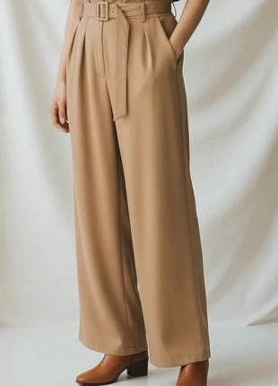 Pantalon large femme – Vintage Dressing – Tissu épais beige – Taille M – Style rétro & chic, brand: Vintage Dressing, condition: Very good, size: M / 38 / 10, €14.00, €15.40 includes Buyer Protection Pro