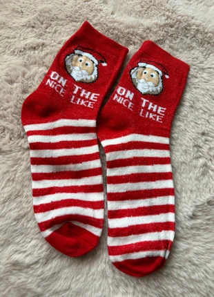 Chaussettes rouges rayées père noel, brand: pas de marque, condition: New without tags, size: S | 35–38, €2.50, €3.33 includes Buyer Protection Pro