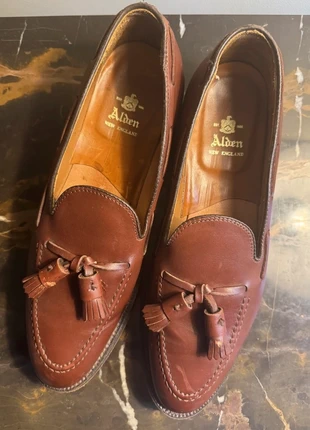 Alden walnut calfskin tassel loafer, marca: Alden, estado: Muito bom, tamanho: 44, €250.00, €263.20 inclui Proteção do Comprador