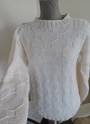 Original pull blanc fait main maille nid d'abeille taille 42🌿, brand: Fait Main, condition: New without tags, size: XL / 42 / 14, €30.00, €32.20 includes Buyer Protection
