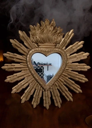 Grand miroir ex voto doré - style baroque/sacré coeur, marque: petit capharnaum, état: Neuf sans étiquette, 40,00 €, 42,70 € Protection acheteurs (Pro) incluse