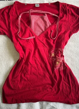 Haut long vintage y2k rouge à fleurs / vintage core / 64, marque: Vintage Dressing, état: Très bon état, taille: XXL / 44 / 16, 8,00 €, 9,10 € Protection acheteurs incluse