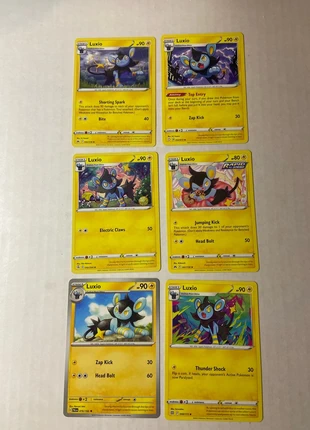 6 luxio kaarten, marque: Pokémon, état: Très bon état, 2,50 €, 3,33 € Protection acheteurs incluse