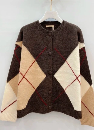 gilet jacquard marron et crème taille 36, marque: it Hippie, état: Très bon état, taille: S / 36 / 8, 39,00 €, 41,65 € Protection acheteurs (Pro) incluse