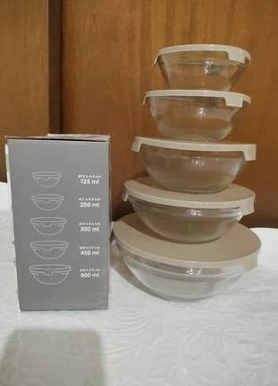 Boite de conservation en verre avec couvercle, marque: Living, état: Neuf avec étiquette, 12,00 €, 13,30 € Protection acheteurs incluse