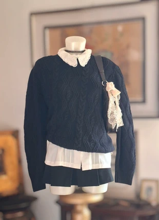Vintage mix #wool Dark Blue Sweater #Clean Girl Aesthetic, #OldSchool #Elegance, #OldMoney Vibe, marke: Trendy, zustand: Neu, größe: M / 38 / 10, 20,00 €, 21,70 € inklusive Vinted-Käuferschutz