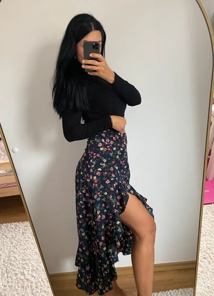 Rock Skirt Midirock Beinschlitz Blumen 38, marque: Sonstiges, état: Très bon état, taille: M / 38 / 10, 15,00 €, 16,45 € Protection acheteurs incluse