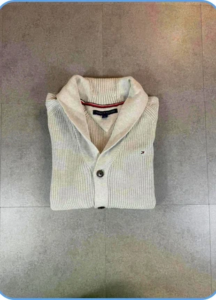 🧥 Gilet Tommy Hilfiger – Beige à rayures bordeaux & bleu – Taille S – Très bon état, brand: Tommy Hilfiger, condition: Very good, size: S, €25.00, €26.95 includes Buyer Protection