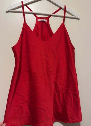 Straptop rood satijn, marque: onbekend, état: Très bon état, taille: M / 38 / 10, 3,00 €, 3,85 € Protection acheteurs incluse