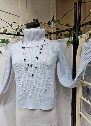 ~Tally Weijl~ Suéter Punto Azul Cielo Cuello Vuelto T-S Leer 📌Nota, marca: Tally Weijl, estado: Muito bom, tamanho: S / 36 / 8, €11.99, €13.29 inclui Proteção do Comprador