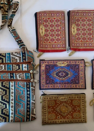 Turkish/Oriental woven fabric coin purse, Organiser, Mini Makeup Bag, Boho Zip Purse, Gift, brand: Natural, condition: New with tags, £5.00, £5.95 includes Buyer Protection