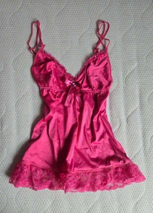 Top babydoll tulle satiné volants ruffles vintage y2k coquette Shojo, brand: COQUETTE, condition: Very good, size: S / 36 / 8, €15.00, €16.45 includes Buyer Protection