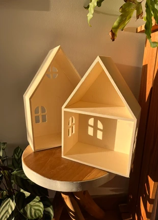 Set 2 maison en bois brut à customiser diy house doll cute maison de poupées bois, brand: Søstrene Grene, condition: Very good, size: One size, €45.00, €47.95 includes Buyer Protection