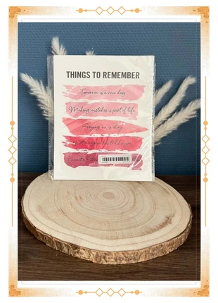 🔥 Neuf ! Affiche Déco à Encadrer – Things to Remember | Décoration Moderne & Inspirante, état: Neuf sans étiquette, 3,00 €, 3,85 € Protection acheteurs incluse