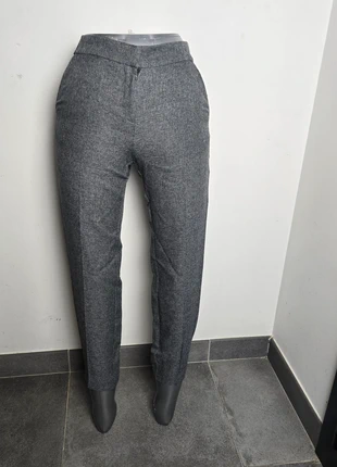 Pantalon slim gris chiné Primark • Taille 36 • Neuf avec étiquette • Coupe élégante, brand: Primark, condition: New with tags, size: S / 36 / 8, €8.00, €9.10 includes Buyer Protection