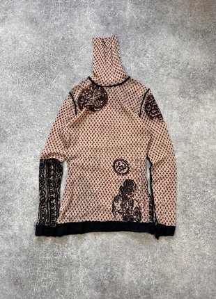 Longsleave Top Jean paul Gaultier sheer mesh SS94 tatoo style, brand: Jean Paul Gaultier, condition: Very good, size: M / 38 / 10, €220.00, €231.70 includes Buyer Protection