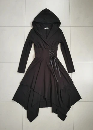 Combinaison Gothique Vintage à Capuche Femme – Manches Longues pour Halloween ou Soirée, brand: Vintage Dressing, condition: Very good, size: S / 36 / 8, €45.00, €47.95 includes Buyer Protection