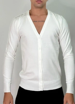 Cardigan uomo in filo invernale comodo, bianco. Nuovo con cartellino. Sku362. XXXL., marque: cardigan invernale bianco, état: Neuf avec étiquette, taille: XXXL, 11,94 €, 13,24 € Protection acheteurs incluse